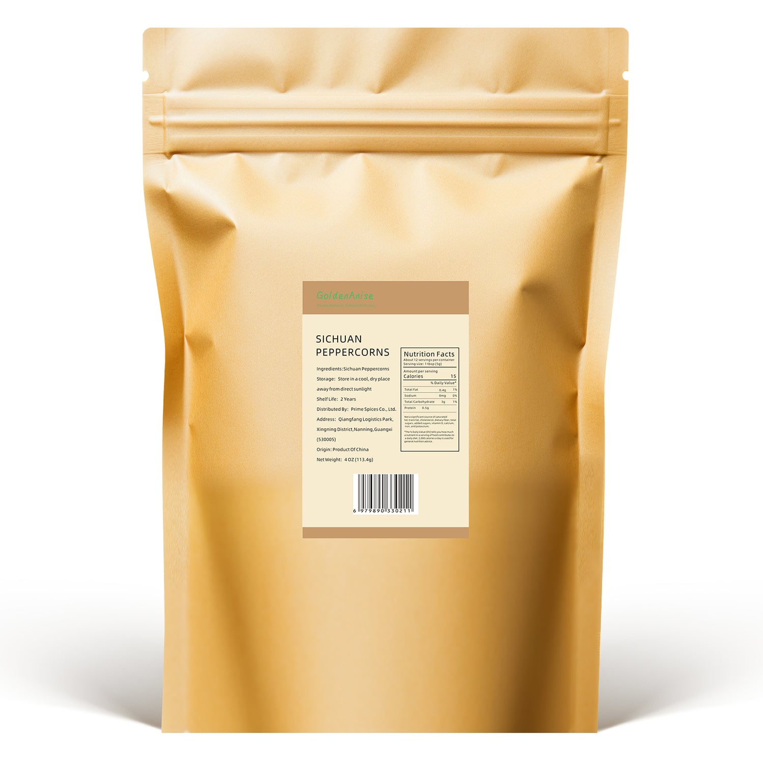 GoldenAnise Authentic Sichuan Peppercorns,Available in 4 oz, 8 oz,1 lb  (Eco-Refill Bag), Premium Szechuan Red Pepper with Intense Numbing and Tingle Effect, Less Seeds & Hand-Selected, Essential for Mapo Tofu, Kung Pao Chicken and Asian Cuisine