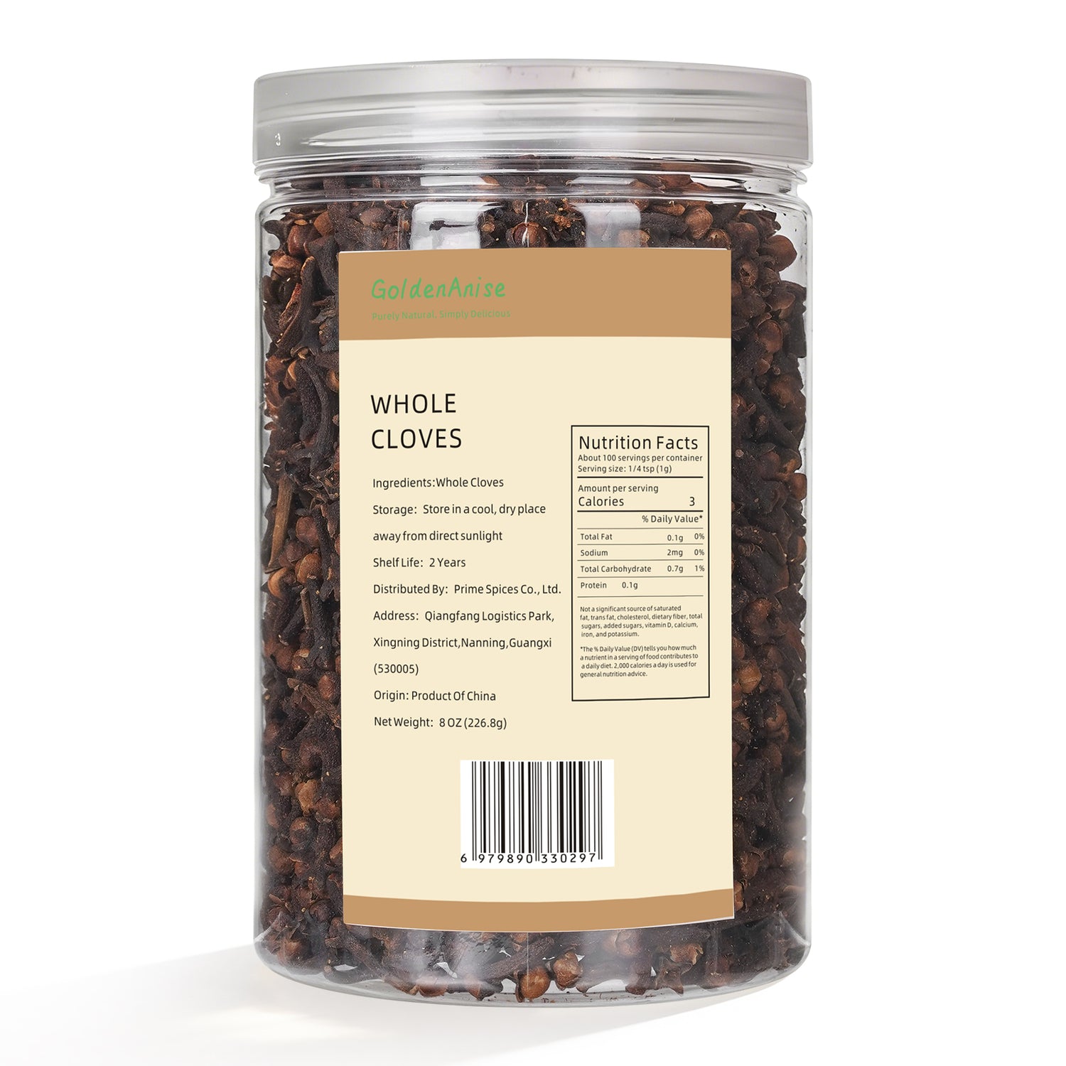 GoldenAnise Premium Whole Cloves, Available in 4 oz, 8 oz,16 oz, Hand-Selected Dried Clove Spice for Baking, Cooking, Tea and Meats, Non-GMO & All Natural, Aromatic Holiday Spice for Baked Ham and Mulled Wine