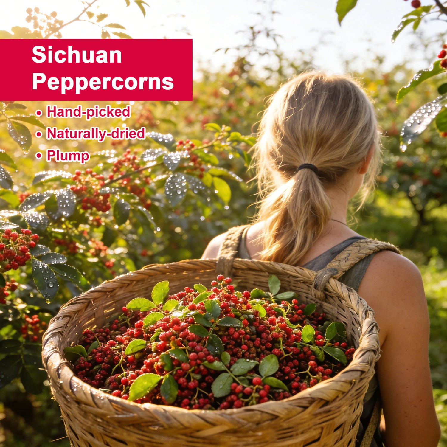 GoldenAnise Authentic Sichuan Peppercorns,Available in 4 oz, 8 oz,1 lb  (Eco-Refill Bag), Premium Szechuan Red Pepper with Intense Numbing and Tingle Effect, Less Seeds & Hand-Selected, Essential for Mapo Tofu, Kung Pao Chicken and Asian Cuisine