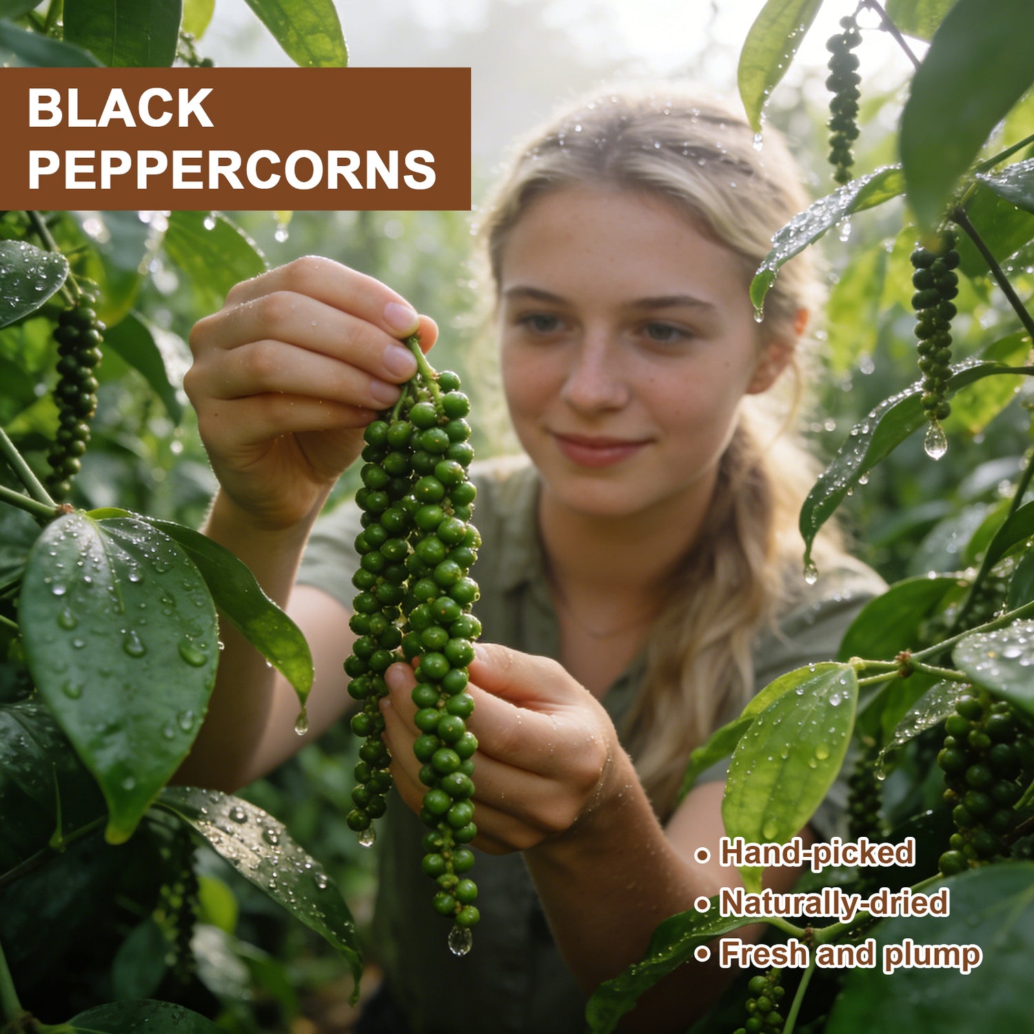 GoldenAnise Premium Black Peppercorns Whole, Available in 8 oz, 18 oz, (Reusable Airtight Canister), All Natural Whole Black Pepper for Grinder Refill, Steam Sterilized & Non-GMO, Bold Aroma and Pungent Kick, Perfect for Cooking and Table Use
